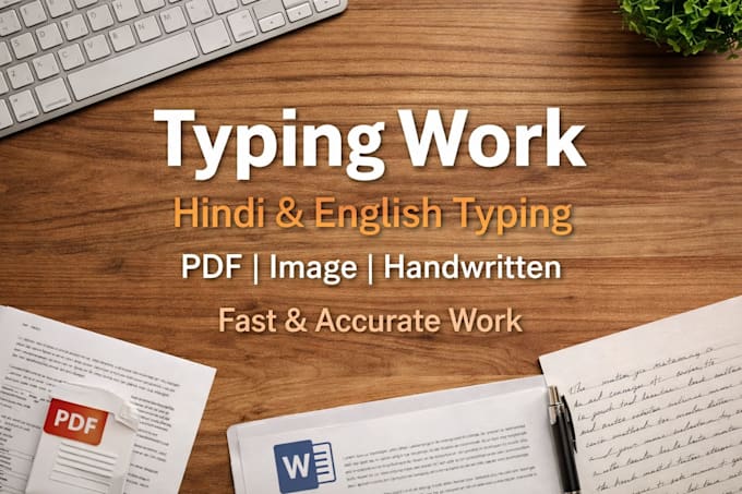 do hindi and english typing, PDF to word and image to text