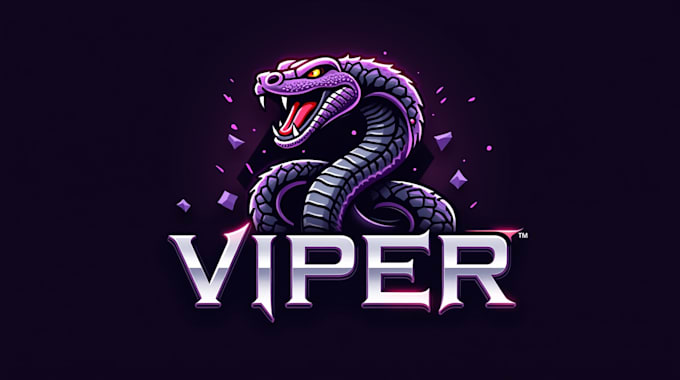 make eye catching snake viper logo only 12 hours