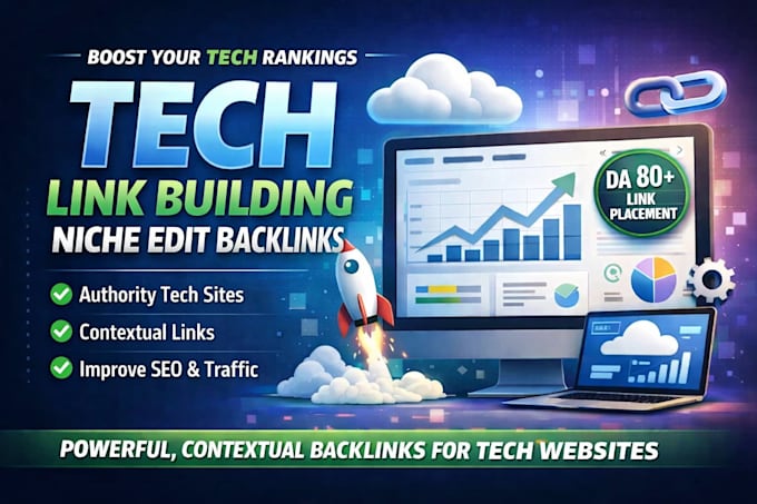 do high quality tech link building with da 50 backlinks