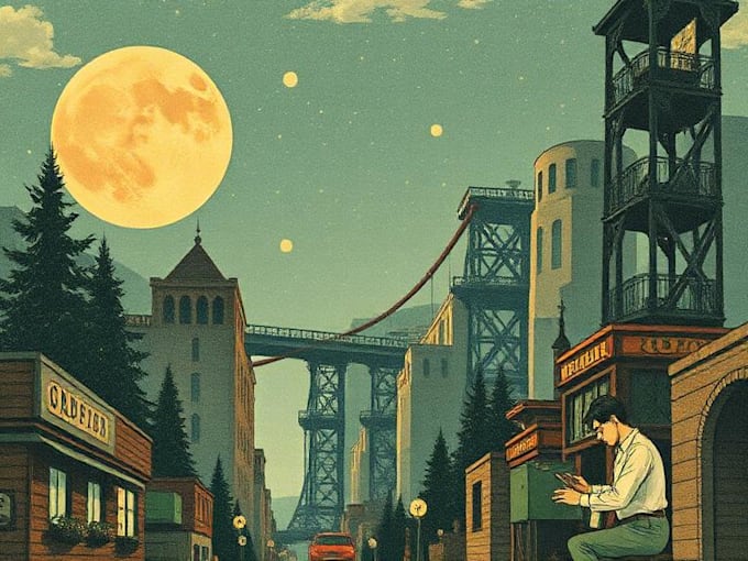 draw artwork with vintage illustration style