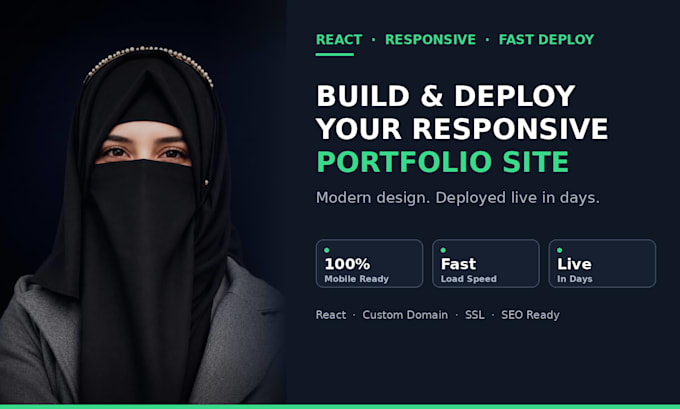 develop and deploy responsive portfolio website