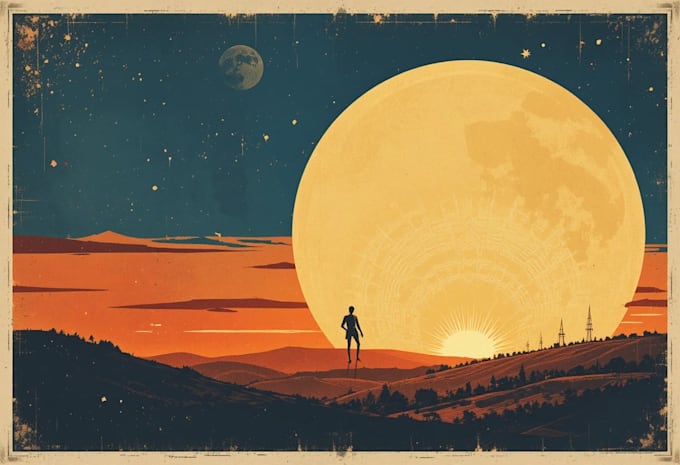design retro vintage poster