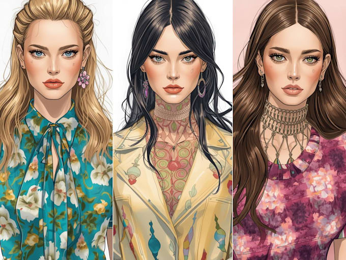 Draw a professional fashion illustration by Patricia3opo | Fiverr