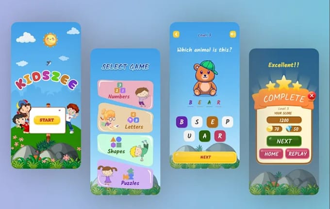 develop a kids learning and educational game app