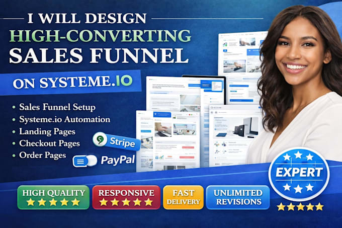 build sales funnel systeme io website landing page design systeme io domain