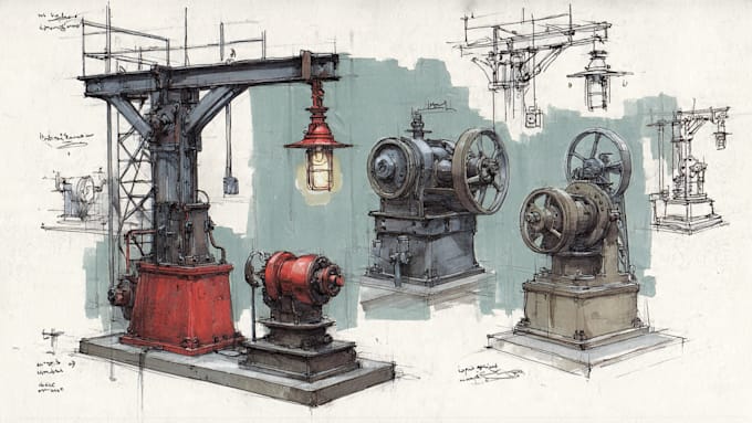 develop industrial and product design, sketches
