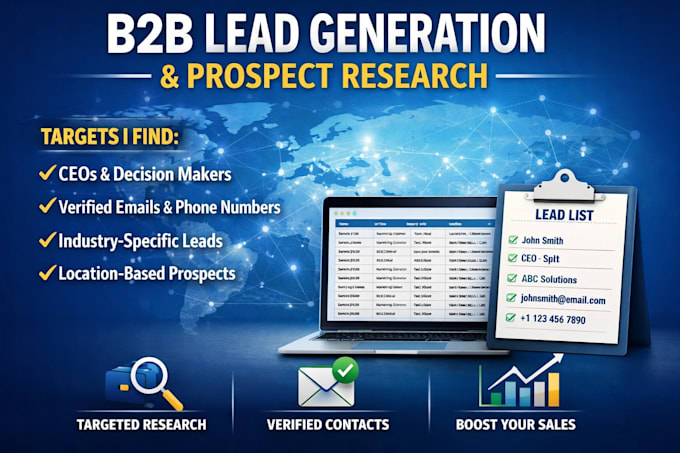 be your b2b lead generator and prospect researcher