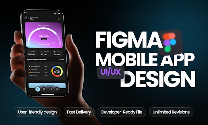 design ios android mobile app uiux design in figma
