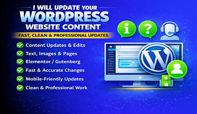 update your wordpress website content