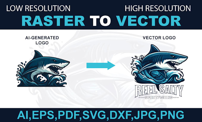 do ai logo to vector conversion, vector tracing, raster to vector specialist