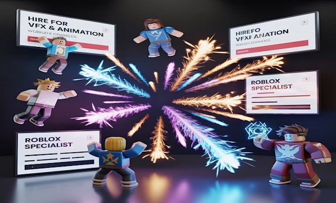 create roblox vfx, animation and roblox ui