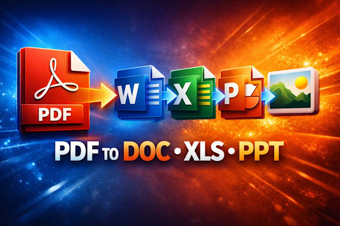 convert PDF to excel, word, or powerpoint professionally