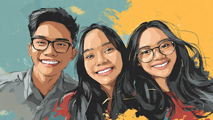 draw your amazing realistic vector portrait