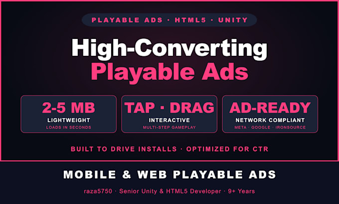 create high converting playable ads for mobile and web games