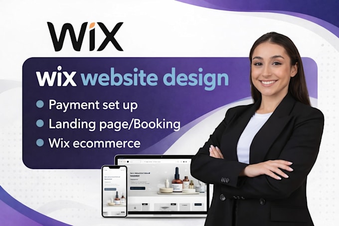 design wix website, wix booking, ecommerce website
