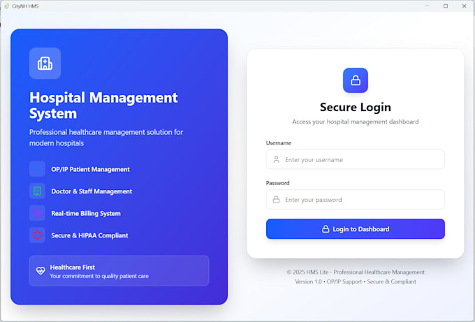 provide a simple hospital management system