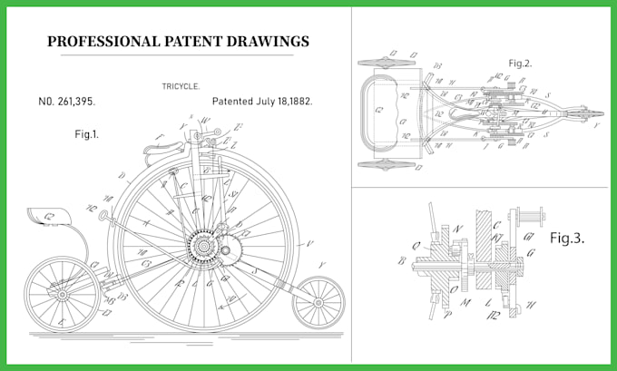 create professional patent drawings and technical line art for uspto