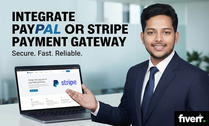 integrate paypal, stripe, or any payment gateway on your website