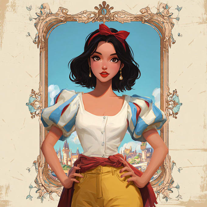 draw you as disney princess style