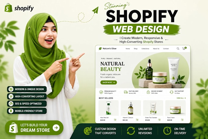 design or redesign a modern shopify store that converts