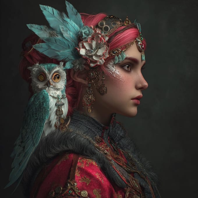 paint a realistic or fantasy portrait