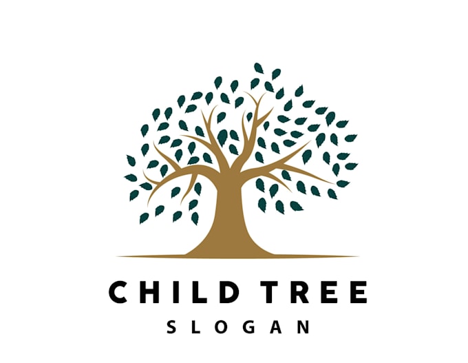 design a professional modern tree, leaf logo