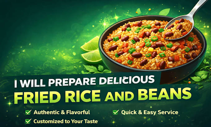 prepare delicious fried rice and beans