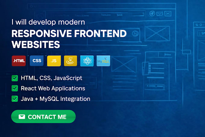 be your front end developer and designer