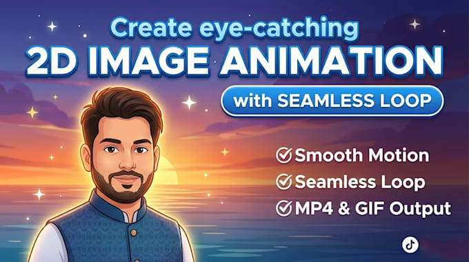 create eye catching 2d image animation with seamless loop