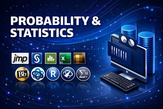 do statistics and probability using excel, spss, jmp and r