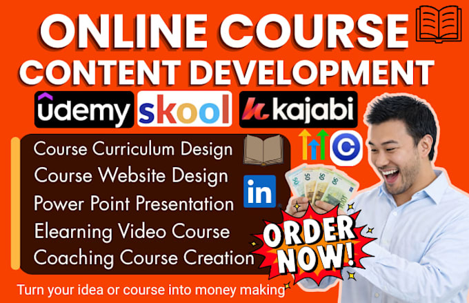 develop online course content for elearning and coaching programs