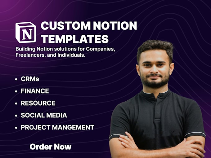 a custom notion template, notion page and notion dashboard