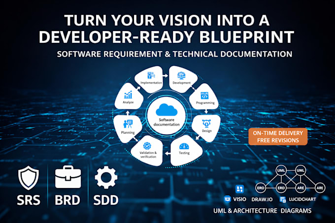 write professional srs, brd, sdd and software technical documentation