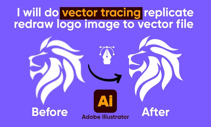 vector tracing replicate redraw logo image to vector file