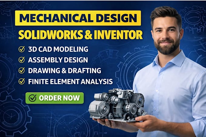 Do professional solidworks 3d modeling, cad design and drawings by M ...