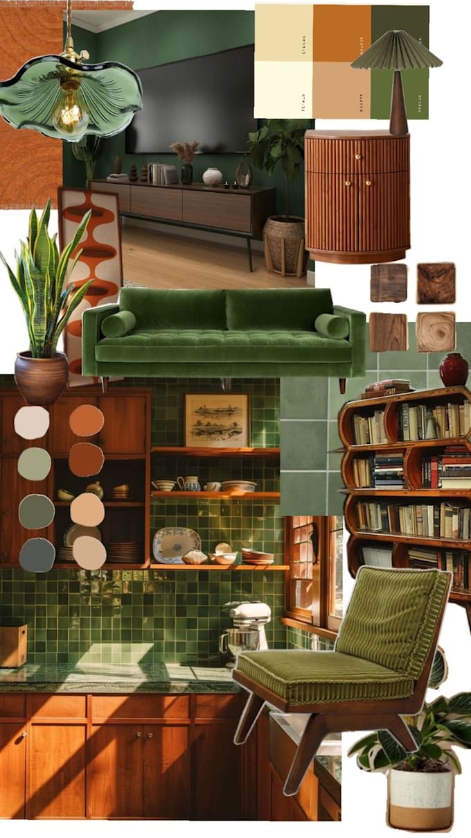Create an interior design moodboard by Gnido_studio | Fiverr