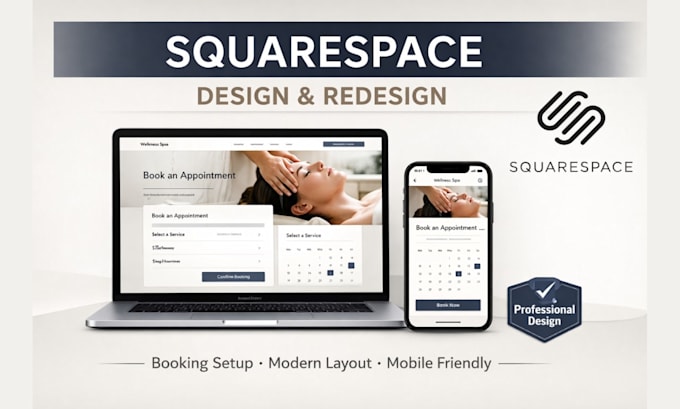 squarespace website design squarespace website redesign booking website design