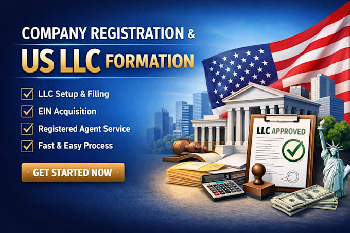 register us llc registration, us company registration, us llc formation with ein