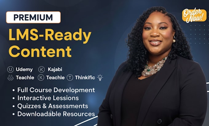 create professional online course content, curriculum and lessons
