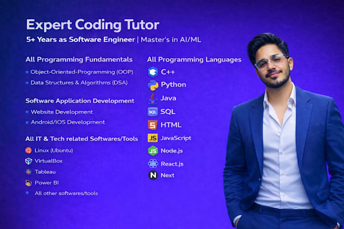 teach you programming concepts and coding in c, python, java, javascript web dev