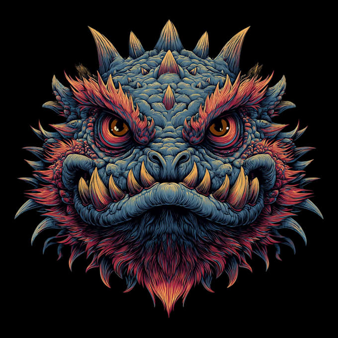 design custom anime monster t shirt artwork