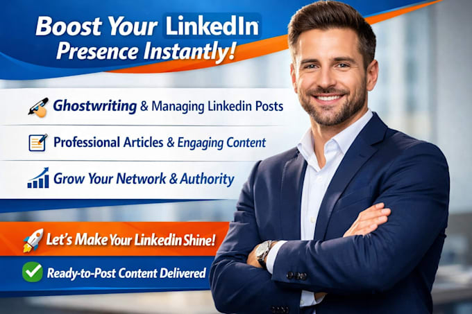 professionally ghostwrite and manage your linkedin posts and articles