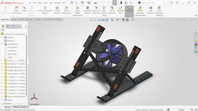 design 3d parts assemblies and technical drawings using solidworks