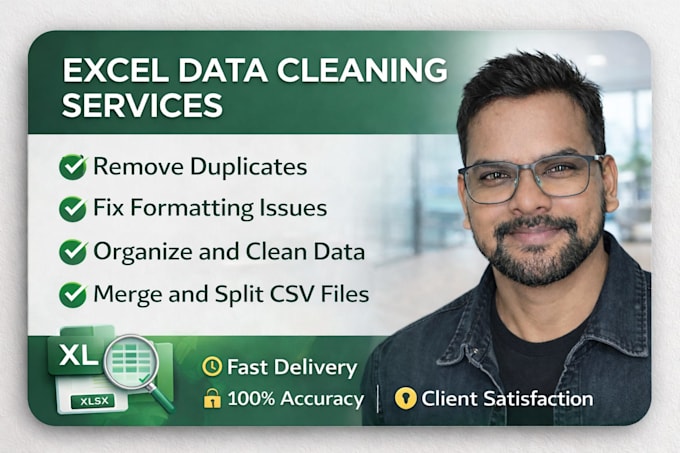 clean and format excel or csv data