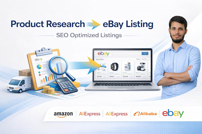 do ebay listing, ebay SEO, and product research
