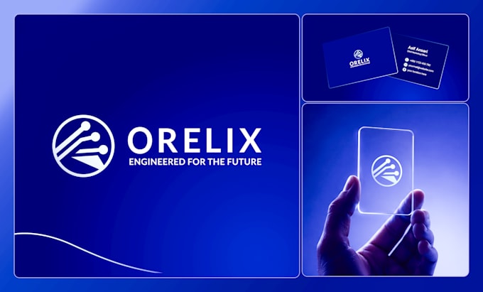 do modern tech, saas, startup, and fintech logo design with brand identity