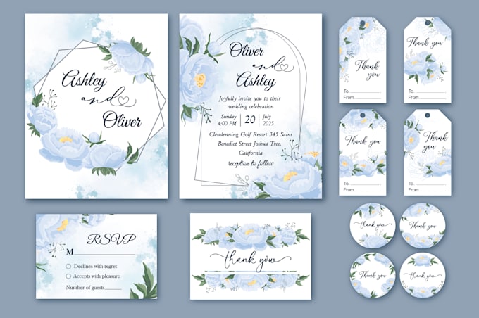design wedding, birthday and baby shower invitations