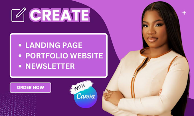 build canva website design landing page website design