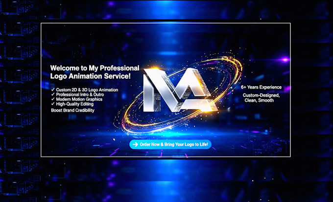 do custom animated logo animation and intro outro video