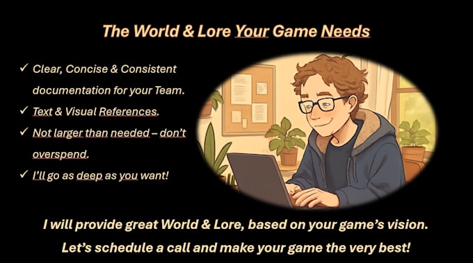 write game lore or worldbuilding for your game
